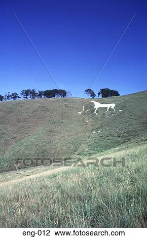 Oldbury White Horse Carving Wiltshire England UK View Large Photo Image Stock Image - Oldbury White Horse Carving Wiltshire England UK. Fotosearch