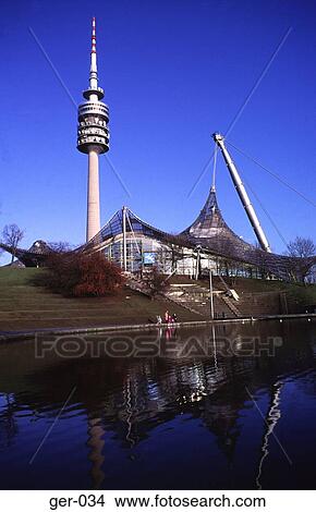 Olympic Stadium and Telecom. Tower Munich Germany View Large Photo Image Picture - Olympic Stadium and Telecom. Tower Munich Germany. Fotosearch