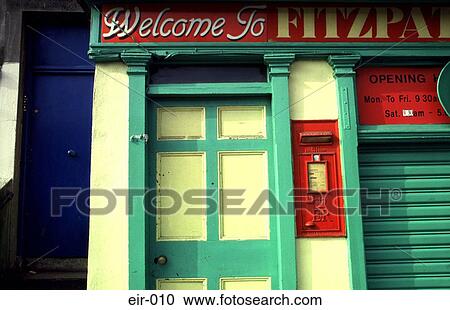Painted Shop with Letterbox Cork Ireland View Large Photo Image Stock Image - Painted Shop with Letterbox Cork Ireland. Fotosearch