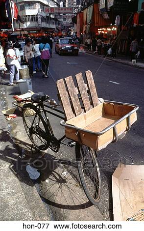 Parked Bicycle Hong Kong China View Large Photo Image Stock Photo - Parked Bicycle Hong Kong China. Fotosearch