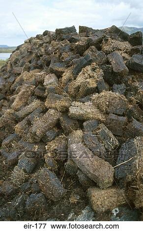 Peat Stack Ireland View Large Photo Image Stock Photo - Peat Stack Ireland. Fotosearch