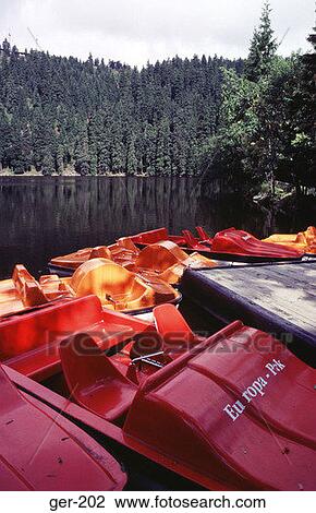 Pedal Boats on Black Forest Lake Germany View Large Photo Image Stock Image - Pedal Boats on Black Forest Lake Germany. Fotosearch