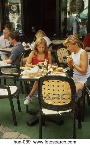 People Eating in Outside Restaurant Szentendre Hungary View Large Photo Image Stock Photo - People Eating in Outside Restaurant Szentendre Hungary. Fotosearch