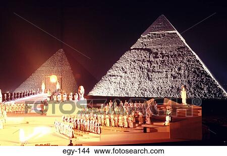 Performance of Aida by Pyramids Egypt View Large Photo Image Picture - Performance of Aida by Pyramids Egypt. Fotosearch
