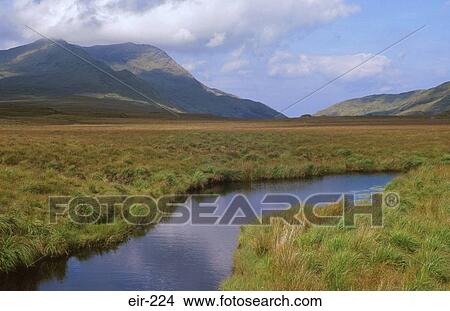Picturesque Maumturk Mountains Ireland View Large Photo Image Picture - Picturesque Maumturk Mountains Ireland. Fotosearch