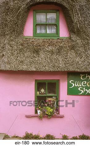 Pink Plastered Cottage Wall Ireland View Large Photo Image Stock Image - Pink Plastered Cottage Wall Ireland. Fotosearch
