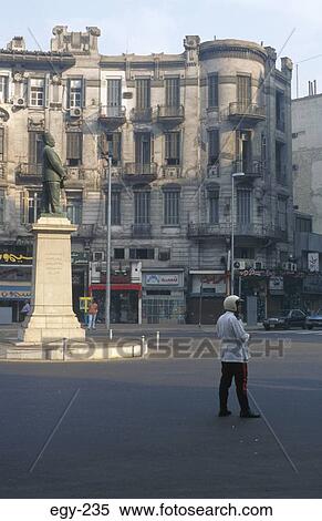 Stock Photography - Policeman in Midan Talaat Town Centre Egypt. Fotosearch