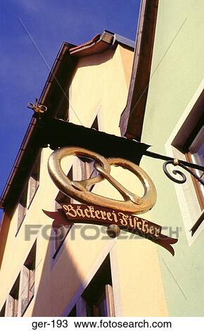 Pretzel Shaped Bakers Sign Rothenburg Germany View Large Photo Image Stock Image - Pretzel Shaped Bakers Sign Rothenburg Germany. Fotosearch