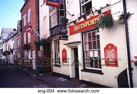 Picture - Public House in a Narrow Street Ludlow England UK. Fotosearch