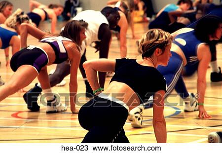 Rear View of Women in Aerobics Class View Large Photo Image Stock Image - Rear View of Women in Aerobics Class. Fotosearch