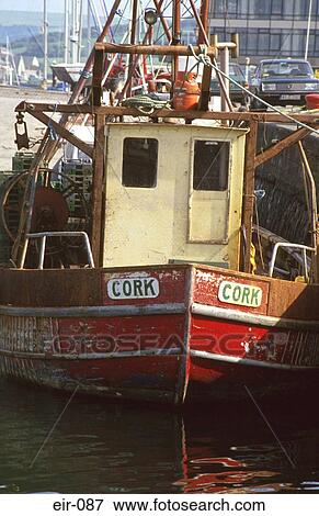 Red Fishing Boat At Quayside Kinsale Ireland View Large Photo Image Stock Photo - Red Fishing Boat At Quayside Kinsale Ireland. Fotosearch
