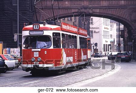 Red Tram Frankfurt Germany View Large Photo Image Stock Image - Red Tram Frankfurt Germany. Fotosearch