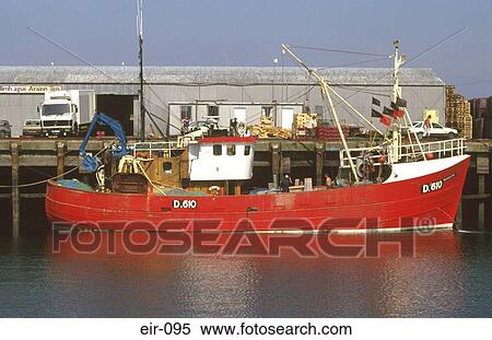 Red Trawler Fishing Boat at Quayside Galway Ireland View Large Photo Image Stock Photography - Red Trawler Fishing Boat at Quayside Galway Ireland. Fotosearch