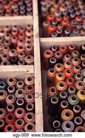 Reels of Cotton in a Shop Aswan Egypt Africa View Large Photo Image Stock Photo - Reels of Cotton in a Shop Aswan Egypt Africa. Fotosearch