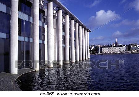 Reykjavikur City Hall and Tjornin Lake Iceland View Large Photo Image Stock Photo - Reykjavikur City Hall and Tjornin Lake Iceland. Fotosearch