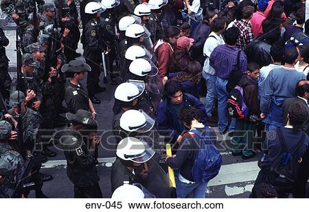 Riot Police Containing a Demonstration Colombia View Large Photo Image Stock Photography - Riot Police Containing a Demonstration Colombia. Fotosearch