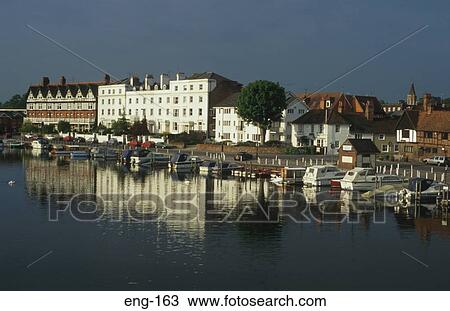 Riverside Buildings and Boats Henley UK View Large Photo Image Stock Image - Riverside Buildings and Boats Henley UK. Fotosearch