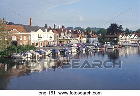 Riverside View of Buildings and Boats Henley UK View Large Photo Image Stock Image - Riverside View of Buildings and Boats Henley UK. Fotosearch