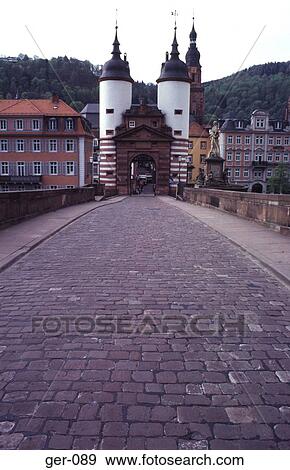 Road leading to Bridge over River Neckar Heidelberg View Large Photo Image Stock Photo - Road leading to Bridge over River Neckar Heidelberg. Fotosearch