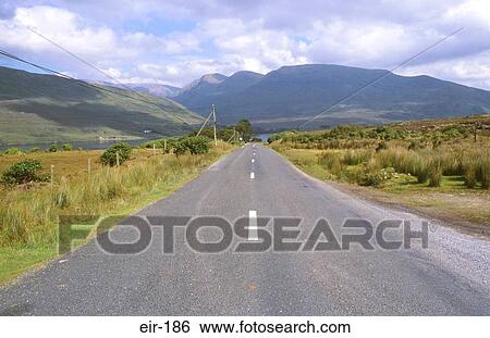 Road through Maumturk Mountains Ireland View Large Photo Image Stock Photograph - Road through Maumturk Mountains Ireland. Fotosearch