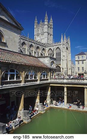 Roman Baths Bath Avon View Large Photo Image Stock Photography - Roman Baths Bath Avon. Fotosearch