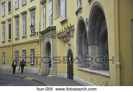 Row of Yellow Washed Buildings Sopron Hungary View Large Photo Image Stock Photography - Row of Yellow Washed Buildings Sopron Hungary. Fotosearch