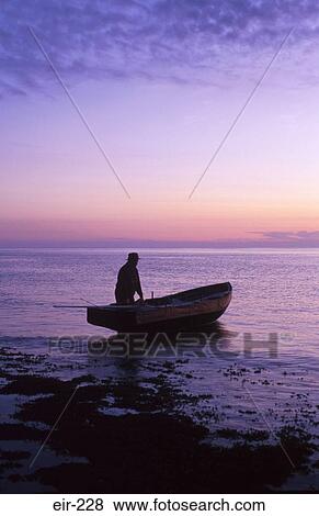 Rowing Boat on Beach Liscannor Bay Ireland View Large Photo Image Stock Photo - Rowing Boat on Beach Liscannor Bay Ireland. Fotosearch