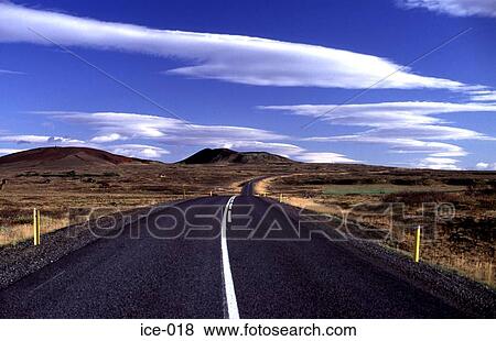 Rural Highway Curving into the Distance Iceland View Large Photo Image Stock Photo - Rural Highway Curving into the Distance Iceland. Fotosearch