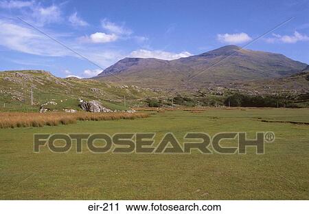 Stock Image - Rural Landscape in the Maumturk Mts Ireland. Fotosearch