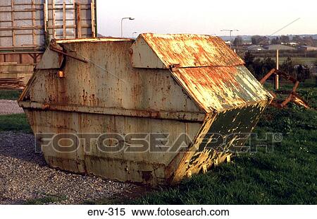 Rusting Rubbish Skip View Large Photo Image Stock Photography - Rusting Rubbish Skip. Fotosearch