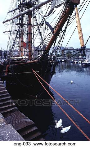 Sailing Ship at Quayside Plymouth Devon England UK View Large Photo Image Stock Image - Sailing Ship at Quayside Plymouth Devon England UK. Fotosearch