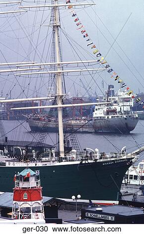 Sailing Ship in Hamburg Harbour Germany View Large Photo Image Stock Image - Sailing Ship in Hamburg Harbour Germany. Fotosearch