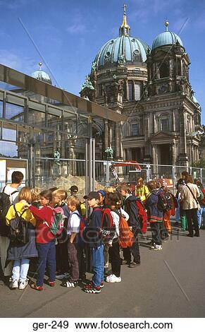 School Children Outside Berlin Cathedral Germany View Large Photo Image Stock Photo - School Children Outside Berlin Cathedral Germany. Fotosearch