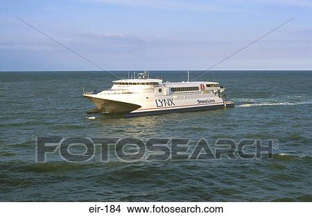 Picture - Sea Cat Ferry on Irish Sea. Fotosearch