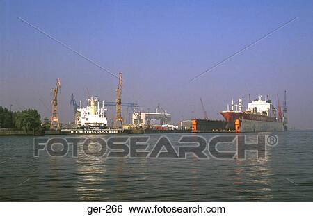 Ships in Hamburg Docks Germany View Large Photo Image Stock Photograph - Ships in Hamburg Docks Germany. Fotosearch