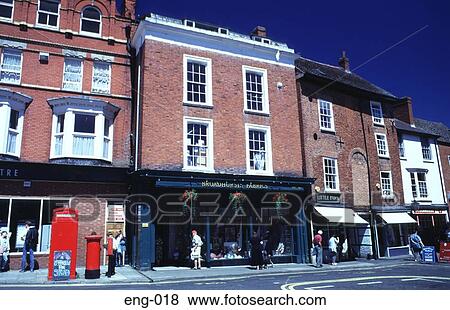 Shop Fronts Ludlow England UK View Large Photo Image Stock Photo - Shop Fronts Ludlow England UK. Fotosearch