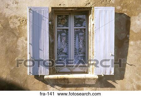 Stock Image - Shuttered Window France. Fotosearch