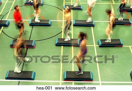Side View of a Step Aerobics Class View Large Photo Image Stock Image - Side View of a Step Aerobics Class. Fotosearch