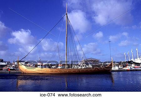 Side View of Reproduction Viking Longboat Iceland View Large Photo Image Picture - Side View of Reproduction Viking Longboat Iceland. Fotosearch