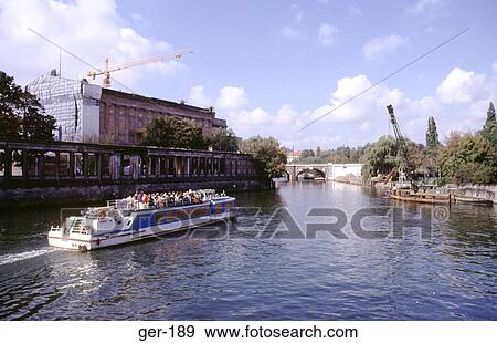 Sightseeing Boat on River Spree Berlin Germany View Large Photo Image Stock Photo - Sightseeing Boat on River Spree Berlin Germany. Fotosearch