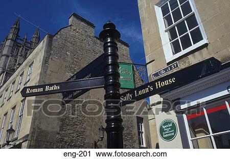 Signpost for Pedestrians Bath UK View Large Photo Image Stock Image - Signpost for Pedestrians Bath UK. Fotosearch