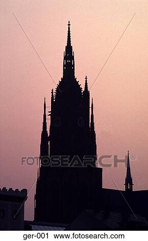 Silhouette of Cathedral Frankfurt Germany View Large Photo Image Stock Image - Silhouette of Cathedral Frankfurt Germany. Fotosearch