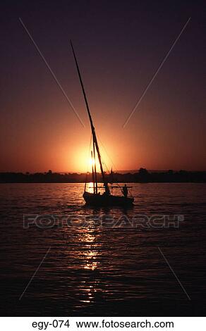 Silhouette of Sailing Boat Egypt Africa View Large Photo Image Picture - Silhouette of Sailing Boat Egypt Africa. Fotosearch