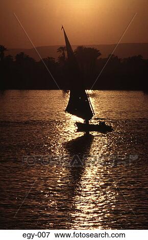 Silhouette of Sailing Boat Egypt Africa View Large Photo Image Stock Photo - Silhouette of Sailing Boat Egypt Africa. Fotosearch