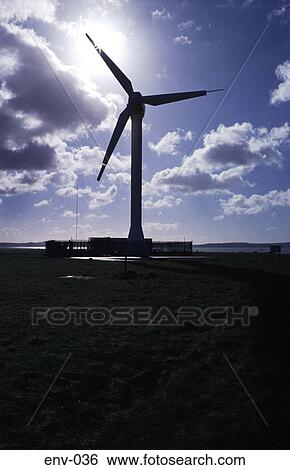 Silhouetted Wind Turbine UK View Large Photo Image Stock Photograph - Silhouetted Wind Turbine UK. Fotosearch