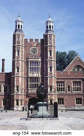 Statue in Courtyard Eton College Eton England View Large Photo Image Picture - Statue in Courtyard Eton College Eton England. Fotosearch