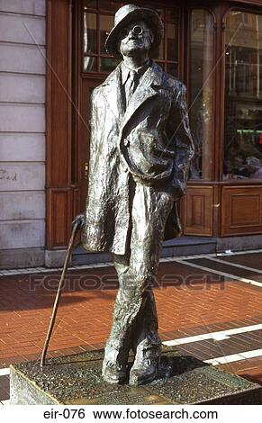 Statue of James Joyce Dublin Ireland View Large Photo Image Stock Photograph - Statue of James Joyce Dublin Ireland. Fotosearch