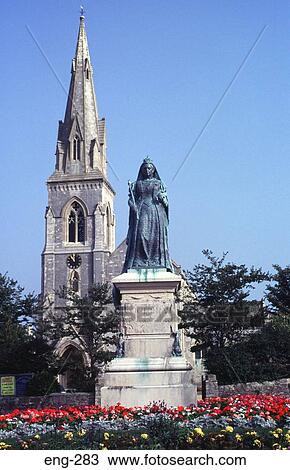 Statue of Queen Victoria and Church Weymouth Dorset View Large Photo Image Stock Image - Statue of Queen Victoria and Church Weymouth Dorset. Fotosearch