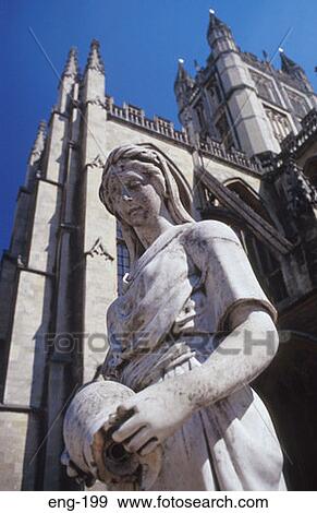 Statue of Woman by Bath Abbey UK View Large Photo Image Stock Photo - Statue of Woman by Bath Abbey UK. Fotosearch