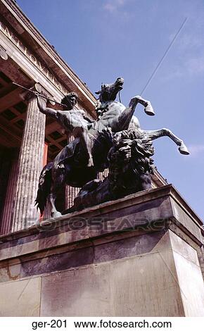 Stock Image - Statue outside Altes Museum Berlin Germany. Fotosearch
